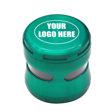 Zinc alloy 63MM 4 parts Herb Grinder Weed Grinder With Spice Case and screen herb crusher smoking accessories